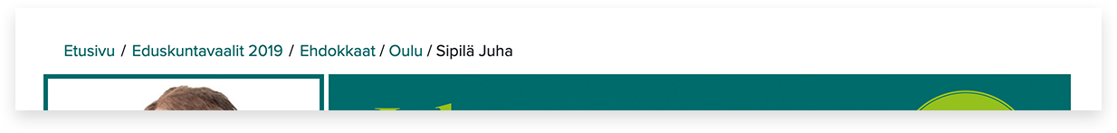 kuvakaappaus murupolusta keskustan nettisivuilta