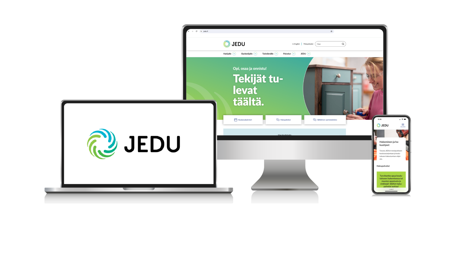 jedu.fi etusivu ja logo